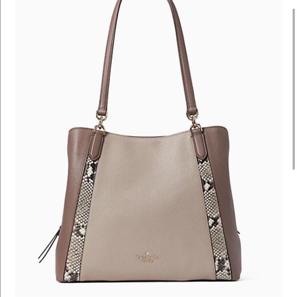 Jackson Mix Material Triple Compartment Purse Bag